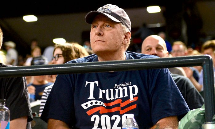 Curt Schilling has drawn criticism for his enthusiastic support of President Trump. (Jennifer Stewart/Getty Images)