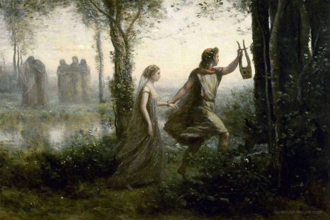 The myth of Eurydice and Orpheus.