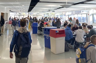 LS Students Walk through the Cafe